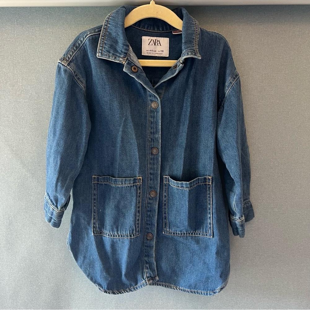 Zara kids Classic Blue Jean shacket